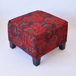 Ekenas Footstool Cover F02 Tribal Bohemian Kilim Rug Ottoman Footstool Cover Tabouret Couverture Fu??hocker Abdeckung - thumbnail 2
