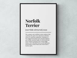 Norfolk Terrier Funny Definition Dog Wall Art Print - thumbnail 1