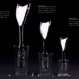 Flower Tulip Size 41cm X 13cm Hand Crafted Made From Glass - thumbnail 2