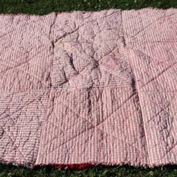 Vintage Bandana Rag Quilt Upcycled Cotton Throw - 55 X 55 - thumbnail 4
