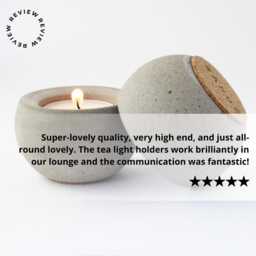 Handmade Round Concrete Tealight Holder Minimalist Candle Holder, Modern Scandi Home Decor - thumbnail 3