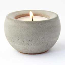 Handmade Round Concrete Tealight Holder Minimalist Candle Holder, Modern Scandi Home Decor - thumbnail 2