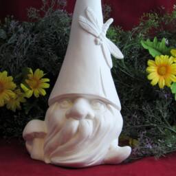 Ceramic Ready To Paint Nature Garden Gnome - 13.5 Inches, Lawn Or Garden Gnome, Outdoor Indoor - thumbnail 4