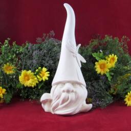 Ceramic Ready To Paint Nature Garden Gnome - 13.5 Inches, Lawn Or Garden Gnome, Outdoor Indoor - thumbnail 2
