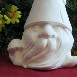 Ceramic Ready To Paint Nature Garden Gnome - 13.5 Inches, Lawn Or Garden Gnome, Outdoor Indoor - thumbnail 3