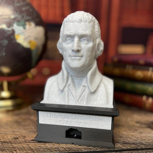 Thomas Jefferson Talking Bust - Press The Button For A Fun Quote Or Fact Collectible Toy Figurine Novelty Video in Description - image 1