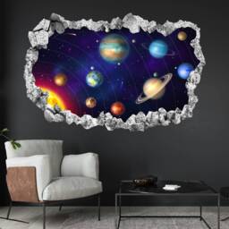 Planets Space Solar System Wall Sticker Mural Decal Print Art Astronomy Stars Kp13 - thumbnail 2