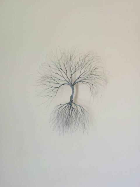 Custom-Silver Wire Wall Art Tree Of Life-Wall Decoration-Decorative -Wire Art-Wall Decoration-Home Decor-Art Deco - Home - image 1