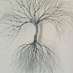 Custom-Silver Wire Wall Art Tree Of Life-Wall Decoration-Decorative -Wire Art-Wall Decoration-Home Decor-Art Deco - Home - thumbnail 3