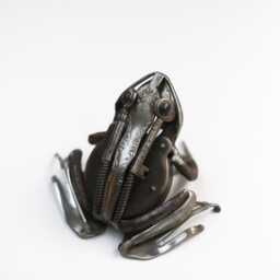 Recycled Scrap Metal Frog Sculpture Bespoke Animal Art - thumbnail 3