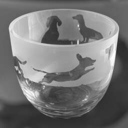 Dachshund Candleholder - Crystal Glass Candleholder With Dachshund Frieze Design - Perfect For Ball Or Pillar Candle - thumbnail 4