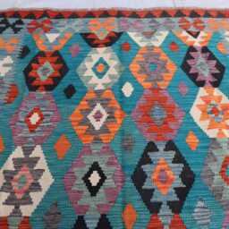 6x8 Ft New Afghan Chubi Kilim Rug, Flatweave Maimana Tribal Turkmen Oriental Rug, Vintage Rug For Bedroom, Living Room Carpet - thumbnail 3