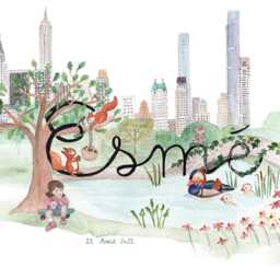 Customizable Watercolor Painting, Child's First Name Customizable Watercolor, Baby Illustration, Unique Creation - thumbnail 3