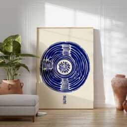 Vinyl Poster, Record Player Wall Art Print, Music Studio Decor, Lover Gift, Retro Print - thumbnail 2