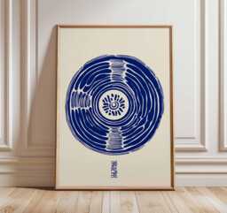 Vinyl Poster, Record Player Wall Art Print, Music Studio Decor, Lover Gift, Retro Print - thumbnail 1