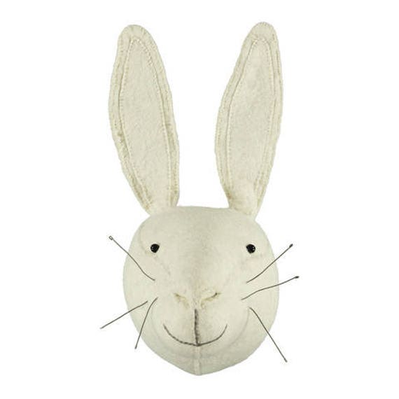 Rabbit Head - Animal Faux Taxidermy Nursery Decor Stuffed Animal Woodlands Nursery Felt - image 1