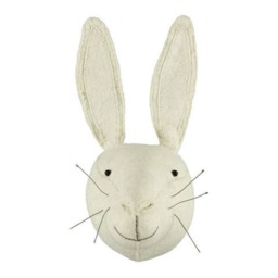 Rabbit Head - Animal Faux Taxidermy Nursery Decor Stuffed Animal Woodlands Nursery Felt - thumbnail 1