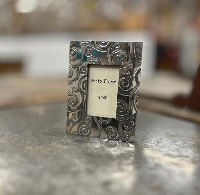 Tree Of Life Pewter Photo Frame Mini 2x3, Handmade - image 1