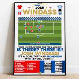 Josh Windass V Barnsley Print, Sheffield Wednesday Poster, Football Wall Art, Posters, Sheff Wed Art Print - thumbnail 2