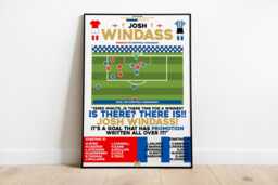 Josh Windass V Barnsley Print, Sheffield Wednesday Poster, Football Wall Art, Posters, Sheff Wed Art Print - thumbnail 1