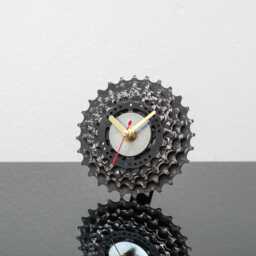 Unique Birthday Gift For Cyclist Boyfriend Or Husband, Amazing Desk Clock Made Out Of Bike Gears, Steampunk Accent Him