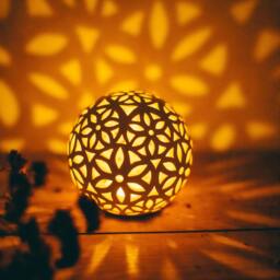 Floral Ceramic Tea Light Holder Decorative Candle Lantern - thumbnail 3