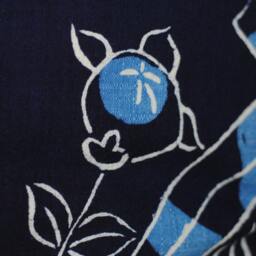 Indigo Flower Pillow Cover - Navy Cover, Japanese Pillow, Throw - thumbnail 3