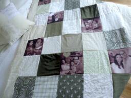 Christmas Gift For Dad.gift Dad.memory Patch Quilt, Gift Grandfather. Gift Father.dads Birthday .photo Throw Blanket - thumbnail 1