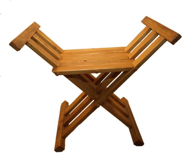 Wooden Medieval Viking Folding Chair - image 1