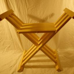 Wooden Medieval Viking Folding Chair - thumbnail 4