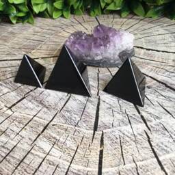 Natural Obsidian Pyramids - thumbnail 3