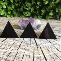 Natural Obsidian Pyramids - thumbnail 4