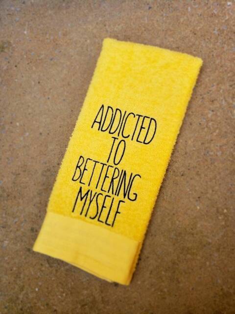 Addicted To Bettering Myself Gym Towel Sports & Fitness Gift - image 1