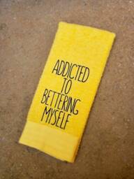 Addicted To Bettering Myself Gym Towel Sports & Fitness Gift - thumbnail 1