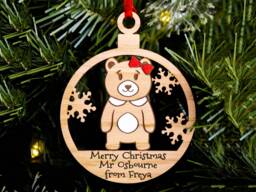 Teachers End Of Term Christmas Gift, Tree Decoration, Personalised Present, Engraved Xmas Ornament, Stocking Filler, Girl Female