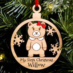 Teachers End Of Term Christmas Gift, Tree Decoration, Personalised Present, Engraved Xmas Ornament, Stocking Filler, Girl Female - thumbnail 3