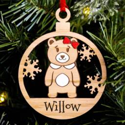 Teachers End Of Term Christmas Gift, Tree Decoration, Personalised Present, Engraved Xmas Ornament, Stocking Filler, Girl Female - thumbnail 2