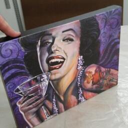 Marilyn Noir Stretched Or Rolled Canvas Reproductions - thumbnail 2