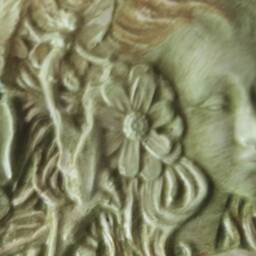 Green Maiden Wall Hanging/Green Lady/Garden Fairy Plaque/Flora Art/Round Decor/Earth Mother/Gaia in Art/Glastig/Scottish Foklore/Faun - thumbnail 2