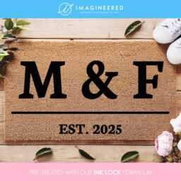 Personalized Initial Monogram Home Decor - Gift For New Homeowners Classic Family Inital Doormat Entryway - thumbnail 4