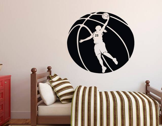 Custom Basketball Player Wall Decal Removable Sports Decor, 2260 - image 1