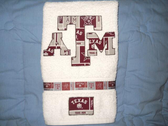 Texas A&m Aggies Hand Towel Bathroom, Kitchen, Bar Or Grill, Grad Gift - image 1