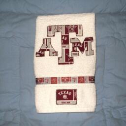 Texas A&m Aggies Hand Towel Bathroom, Kitchen, Bar Or Grill, Grad Gift - thumbnail 2