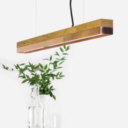 Pendant Lamp - Oak & Copper Dining Room Gantlights Led - thumbnail 2