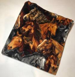 Zoofleece Horse Animal Horses Equestrian Majestic Fleece Brown Blanket Mare Quilt Throw Comfortable 50x60 - thumbnail 1