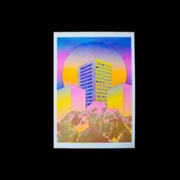 A3 Risograph Print Of A Colorful City Collage 02 - thumbnail 1