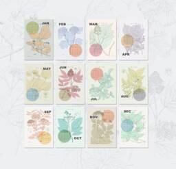 2026 Wall Calendar Refill, Botanical Gift, 2026, Gift For Her, Set Calendar, Your Home - thumbnail 1