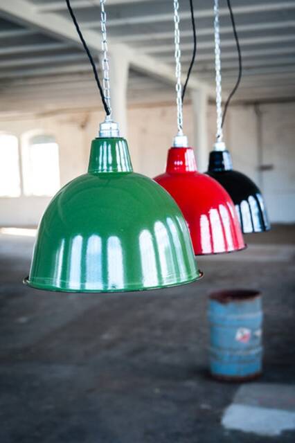 Factory Lamp Round 36 cm Enamel Enamel - image 1