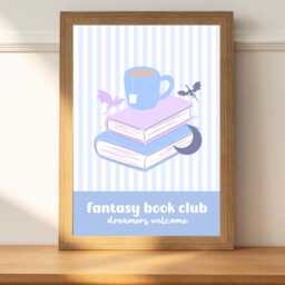 Fantasy Book Club Art Print - Romantasy Readers Bookish Girlies Poster Dragons - thumbnail 2