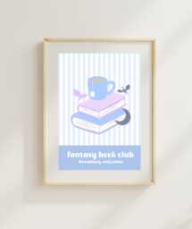 Fantasy Book Club Art Print - Romantasy Readers Bookish Girlies Poster Dragons - thumbnail 1